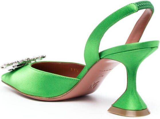 Amina Muaddi Begum slingback pumps Groen