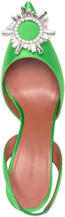 Amina Muaddi Begum slingback pumps Groen