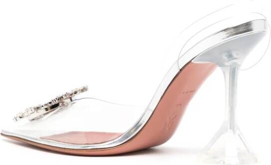 Amina Muaddi Begum slingback pumps Zilver