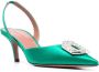 Amina Muaddi Camelia slingback pumps Groen - Thumbnail 2