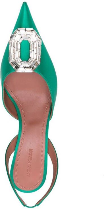 Amina Muaddi Camelia slingback pumps Groen