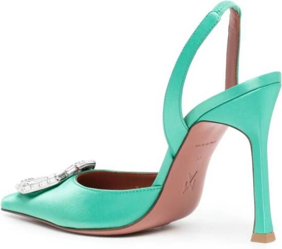 Amina Muaddi Camelia Sling pumps Groen