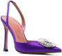 Amina Muaddi Camelia slingback pumps Paars - Thumbnail 2