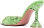 Amina Muaddi Caroline suède slippers Groen - Thumbnail 3