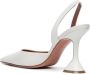 Amina Muaddi Holli slingback pumps Wit - Thumbnail 3