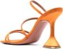 Amina Muaddi Nima sandalen verfraaid met kristallen Oranje - Thumbnail 3