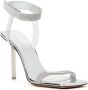 Amina Muaddi Rosie Sling sandalen met hak Zilver - Thumbnail 2