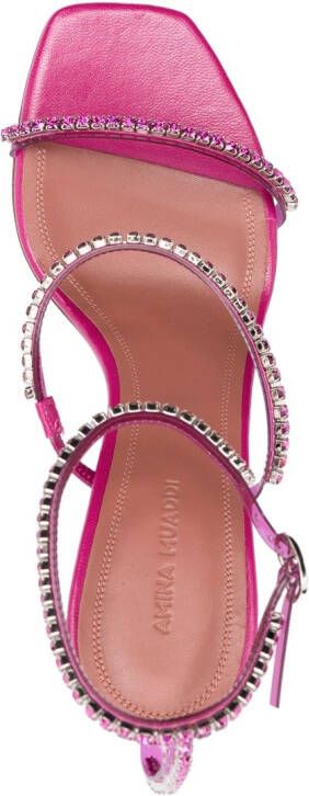 Amina Muaddi Sandalen met open neus Roze