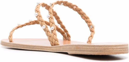 Ancient Greek Sandals Ekaterini leren sandalen Beige