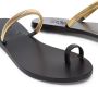 Ancient Greek Sandals Konaki sandalen verfraaid met ketting Zwart - Thumbnail 2