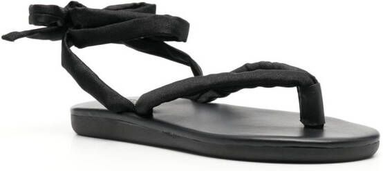 Ancient Greek Sandals Sandalen met veters Zwart