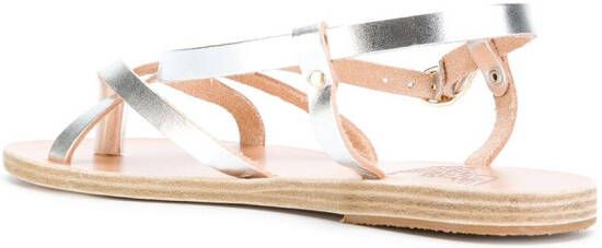 Ancient Greek Sandals Semele flat sandals Metallic