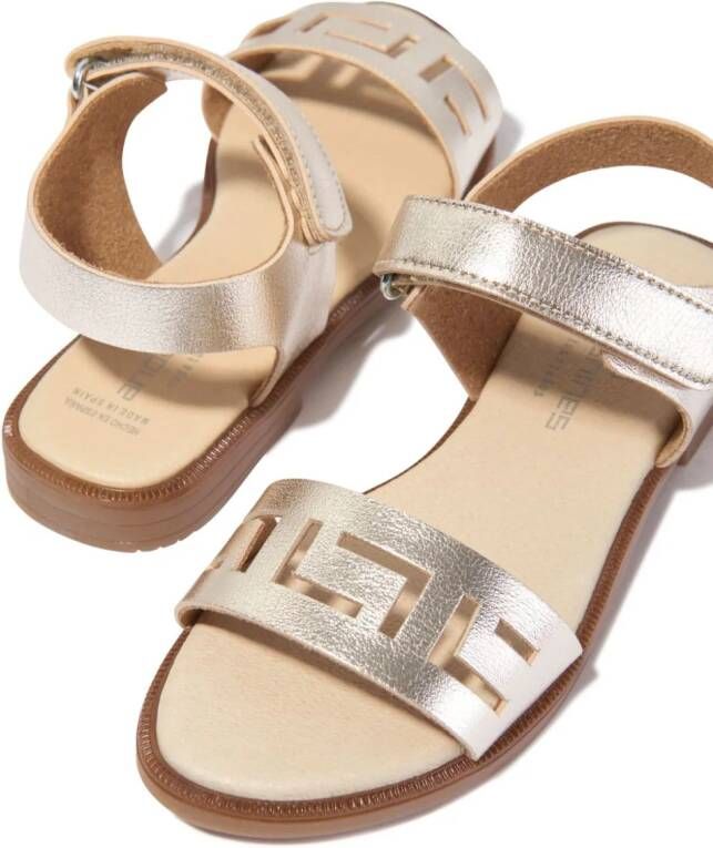 ANDANINES Sandalen met metallic-effect Goud