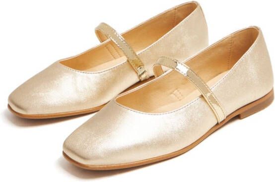 ANDANINES Ballerina's met metallic-effect Goud