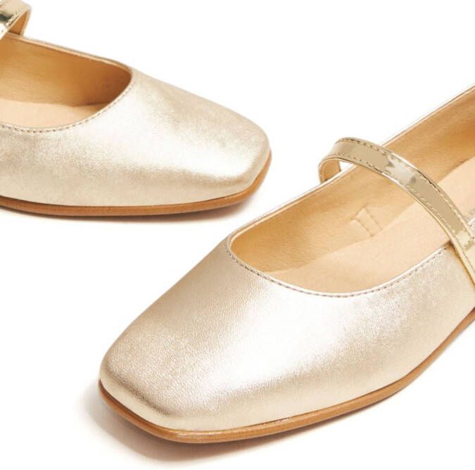 ANDANINES Ballerina's met metallic-effect Goud