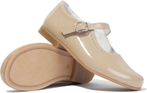 ANDANINES Lakleren ballerina's Beige