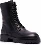 Ann Demeulemeester Leren combat boots Zwart - Thumbnail 2