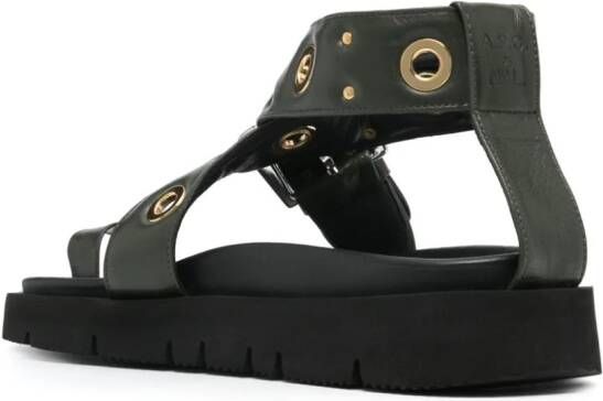 A.P.C. Leren sandalen Groen