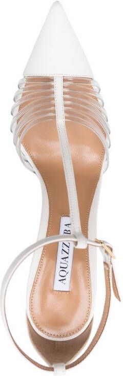 Aquazzura Amore Mio 105 pumps met puntige neus Wit