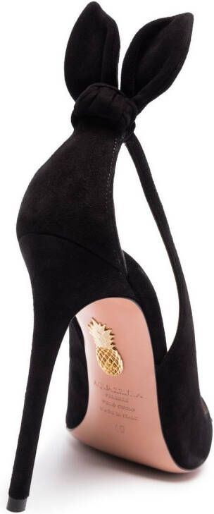 Aquazzura 105 mm Bow Tie pumps Zwart