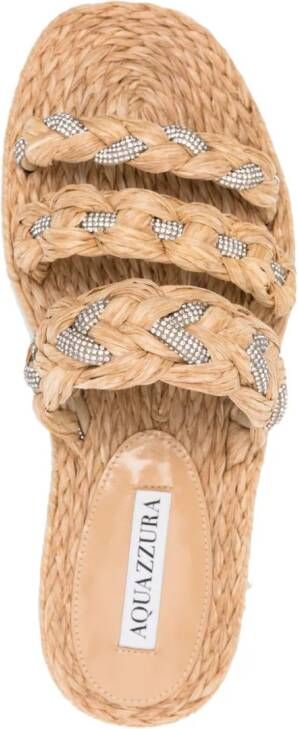 Aquazzura Costiera espadrilles verfraaid met kristallen Beige