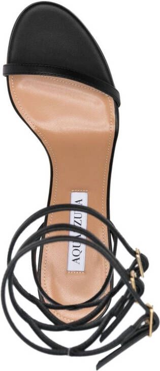 Aquazzura Essence leren sandalen Zwart