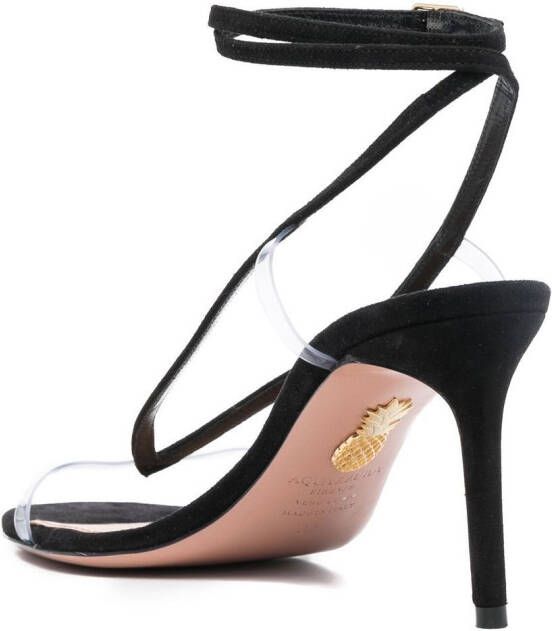 Aquazzura Illusions Plexi sandalen Zwart