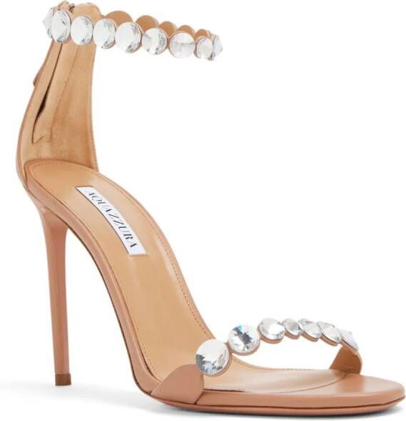 Aquazzura Maxi-Tequila leren sandalen Beige