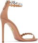 Aquazzura Maxi-Tequila leren sandalen Beige - Thumbnail 3