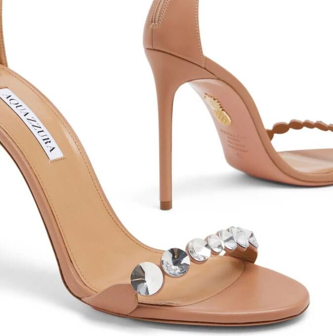 Aquazzura Maxi-Tequila leren sandalen Beige