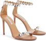 Aquazzura Maxi-Tequila leren sandalen Beige - Thumbnail 5