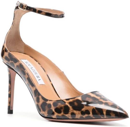 Aquazzura Pumps met luipaardprint Bruin