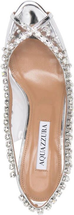 Aquazzura Pumps met verfraaide neus Zilver