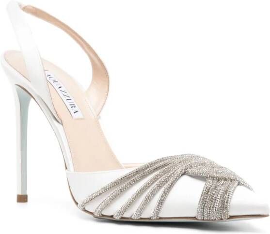 Aquazzura Pumps verfraaid met kristallen Wit