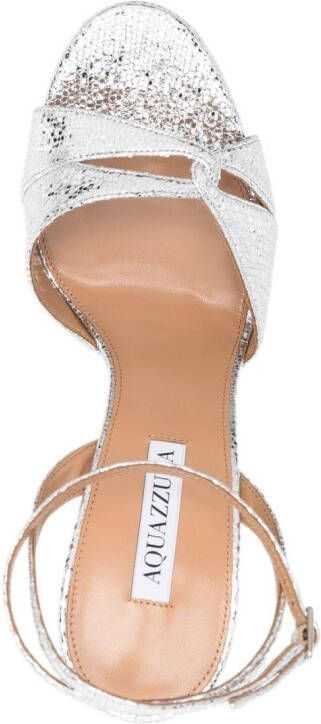 Aquazzura Sinner sandalen met plateauzool Zilver