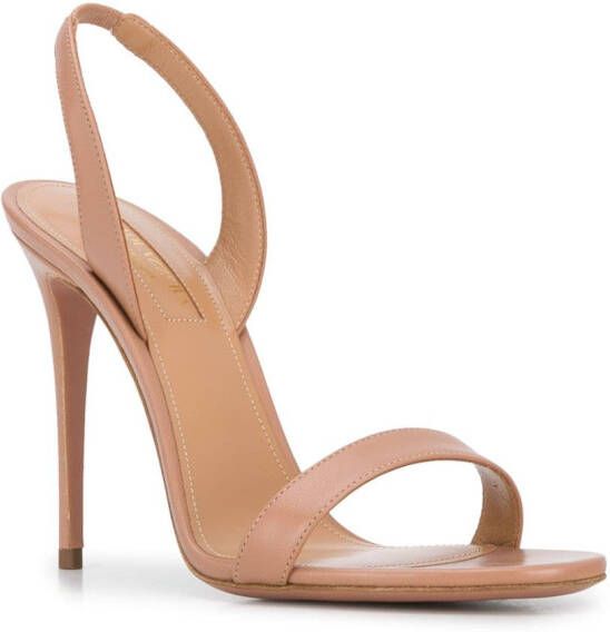 Aquazzura Slingback leren sandalen Roze