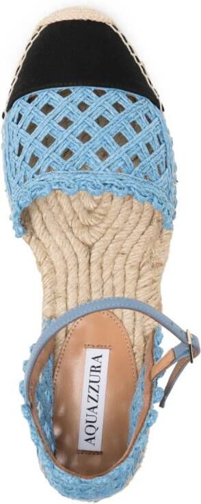 Aquazzura Sunburst gehaakte espadrilles Blauw