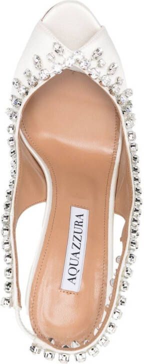 Aquazzura Temptation sandalen verfraaid met kristallen Wit