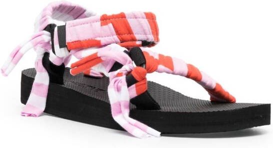 Arizona Love Kules gestreepte sandalen Roze