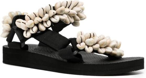 Arizona Love Trekky sandalen verfraaid met parels Zwart