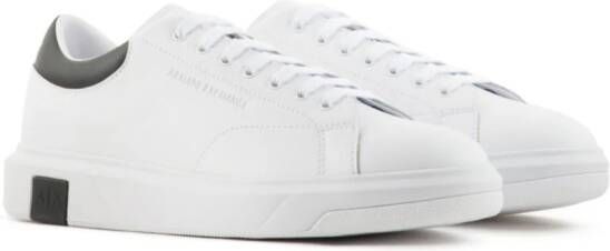 Armani Exchange Action leren sneakers Wit