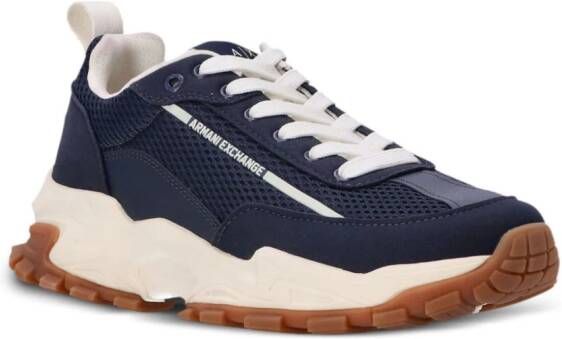 Armani Exchange AX chunky sneakers Blauw