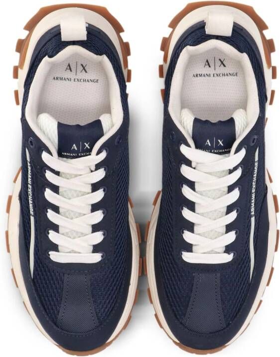 Armani Exchange AX chunky sneakers Blauw