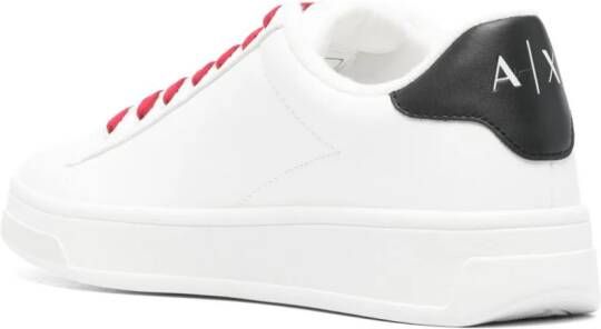 Armani Exchange Sneakers met geborduurd logo Wit