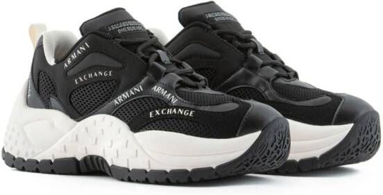 Armani Exchange Sneakers met logoprint Zwart