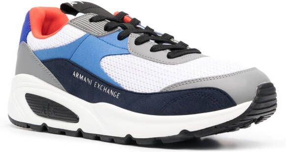 Armani Exchange Sneakers met logoprint Blauw