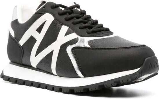 Armani Exchange Sneakers met logoprint Zwart