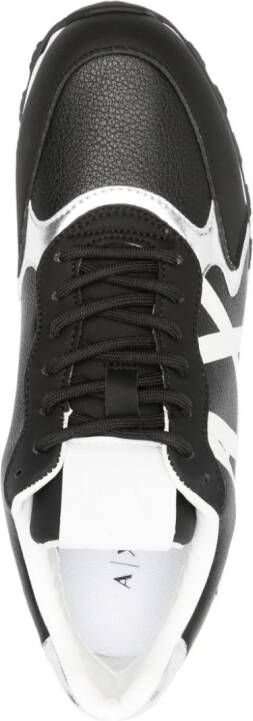 Armani Exchange Sneakers met logoprint Zwart