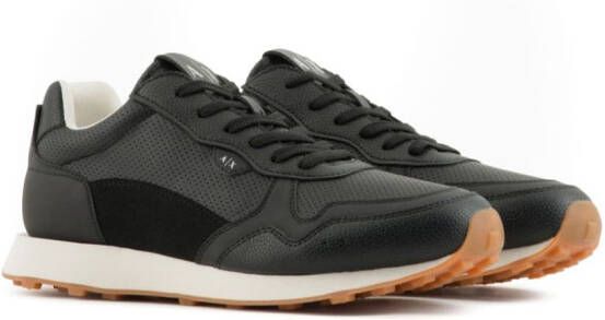 Armani Exchange Sneakers met geperforeerde vlakken Zwart