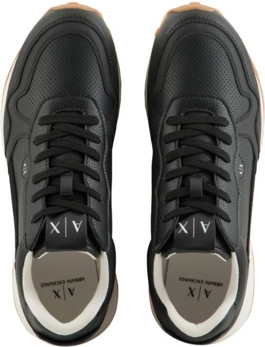 Armani Exchange Sneakers met geperforeerde vlakken Zwart